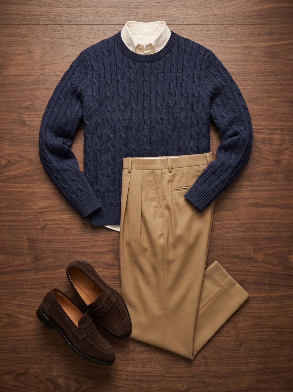 Conjunto Conjunto Club: Jersey Ramal, Camisa Revisor, Pantalón Viaducto, Mocasín Estribo